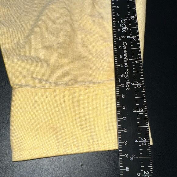 Polo Ralph Lauren Mens 17 1/2-33 Yellow Yarmouth Cotton Oxford Button Down Shirt - Picture 7 of 8